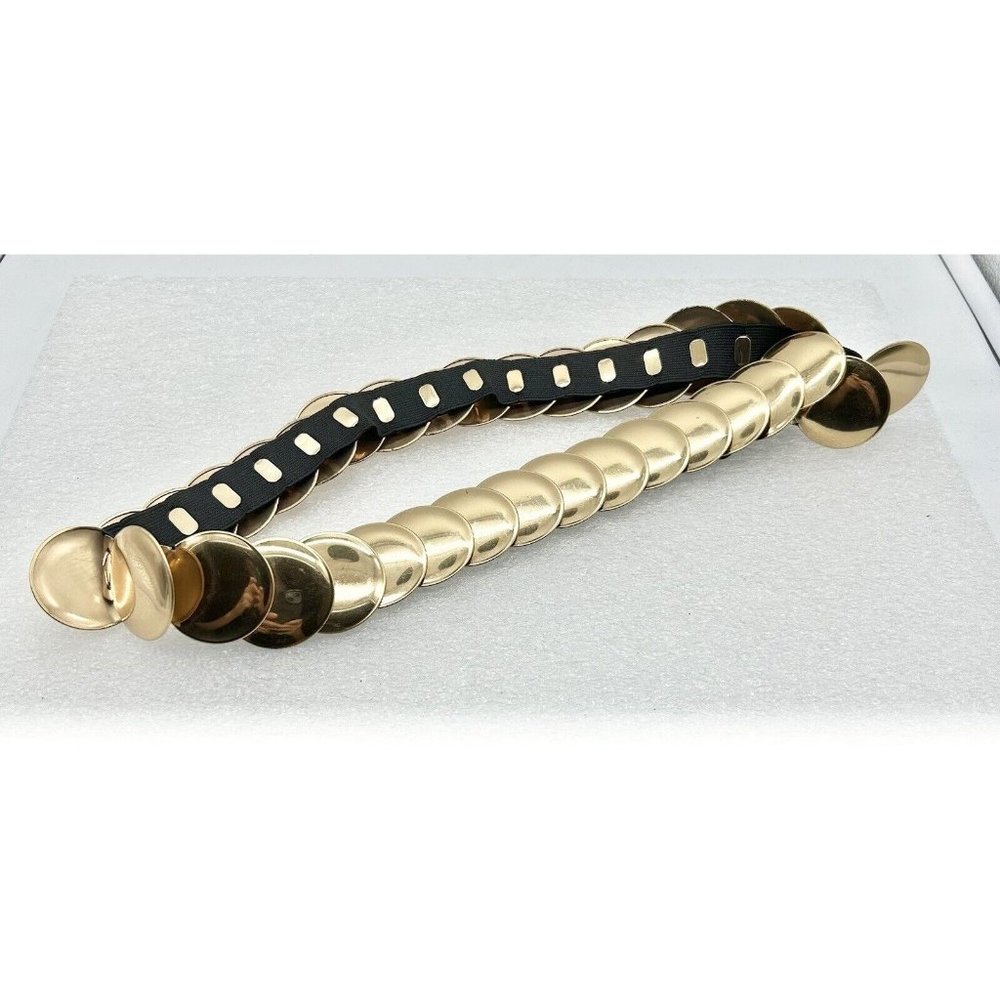 VTG GOLD TONE STRETCH STYLE BELT w/ AN ELASTIC BACK STRETCHES